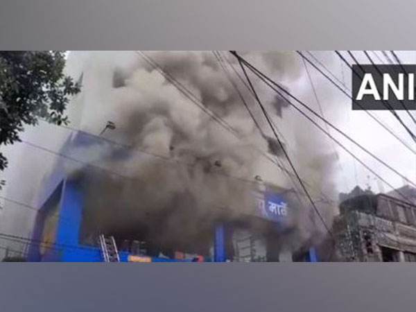 Fire breaks out at supermarket in Asansol. (Photo/ANI)