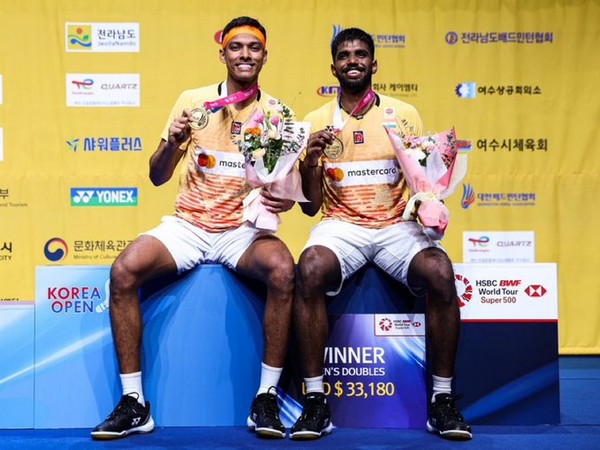 Satwiksairaj Rankireddy and Chirag Shetty (Image: Twitter/ Doordarshan Sports) 