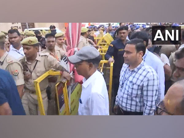 ASI team reaches Gyanvapi Mosque to conduct survey. (ANI/photo)