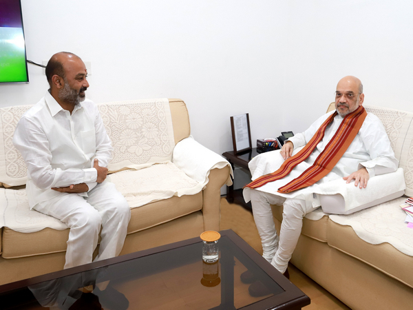 Sanjay Bandi and Union Home Minister Amit Shah (Photo/ twitter; amitshah)