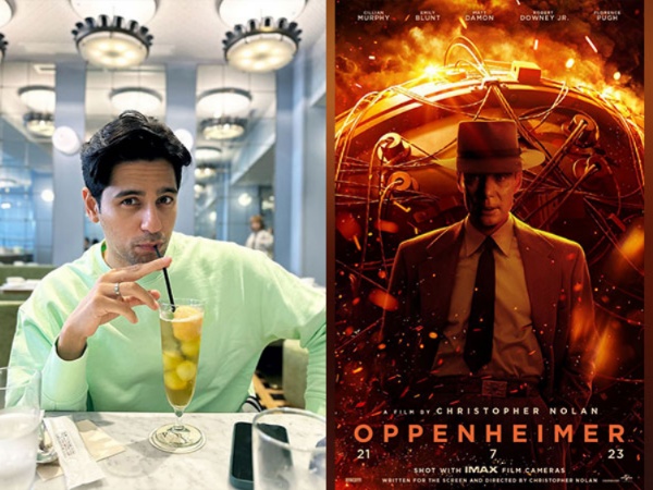 Sidharth Malhotra, Oppenheimer poster (Image source: Instagram)