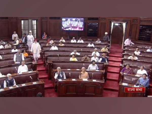 Rajya Sabha faced adjournment amid Opposition protests over Manipur issue (Image/ANI)