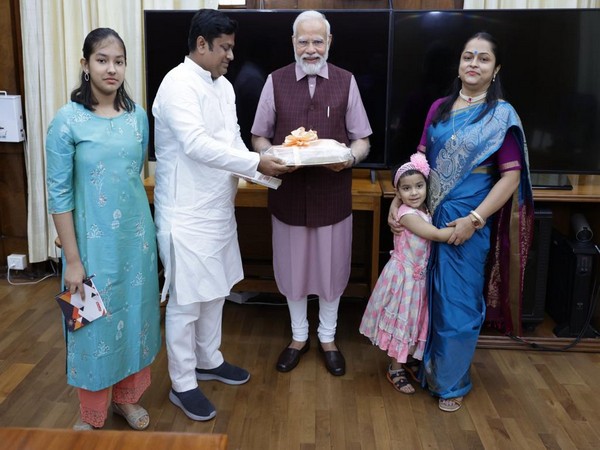 West Bengal BJP President Sukanta Majumdar with PM Modi (Photo/ANI)