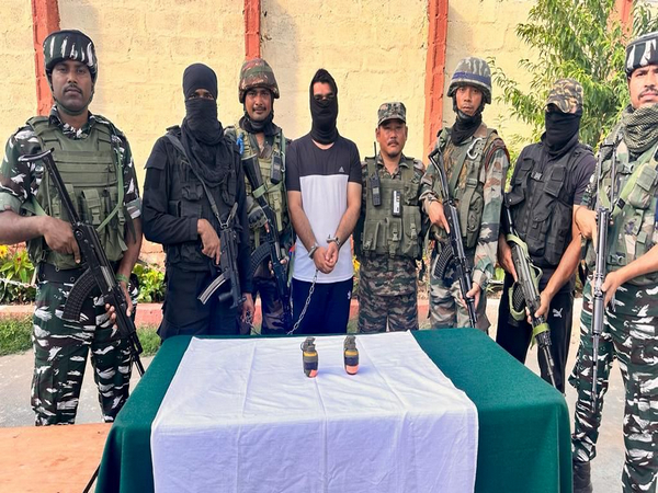 One over-ground worker of LeT arrested in Bandipora (Photo/ANI)