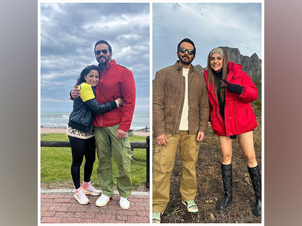 Aishwarya Sharma, Anjum Fakih with Rohit Shetty (Image source: Instagram)