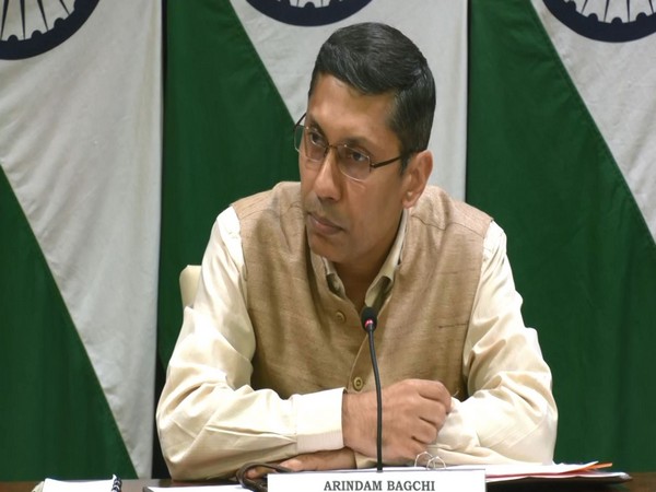 Official Spokesperson of Ministry of External Affairs, Arindam Bagchi addresses a media briefing on Thursdaty (Photo/ANI)