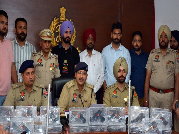 Punjab Police bust arms smuggling racket. (Photo/ANI)
