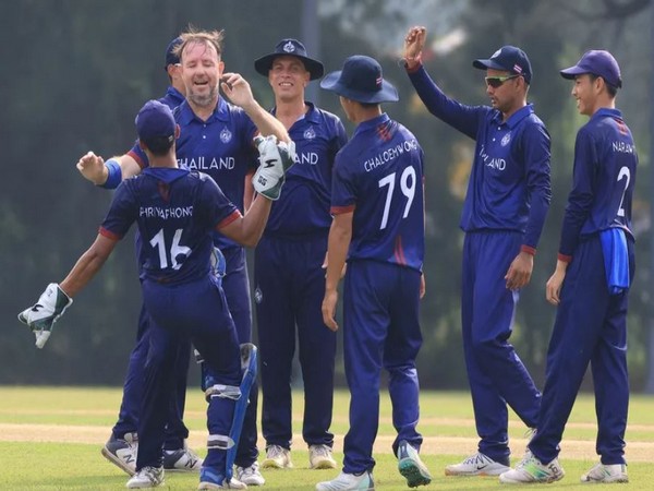 Thailand team celebrating. their win (Photo- ICC)