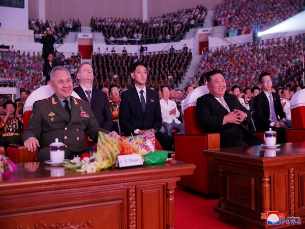 North Korean leader Kim Jong Un at the event in Pyongyang (Photo credit: Reuters)