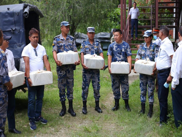 Officials display consignment of confiscated brake shoe in which gold was smuggled (Photo/ANI)