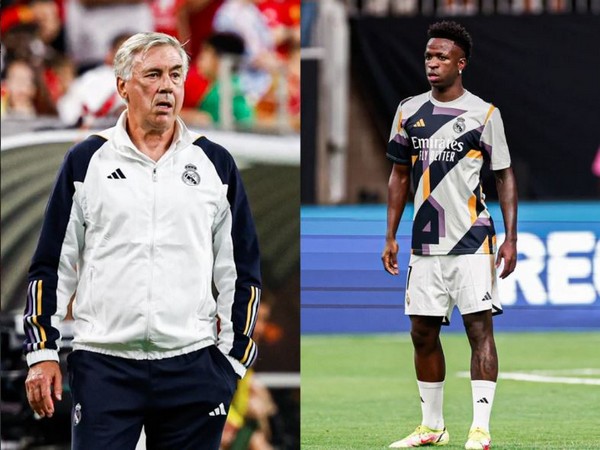 Real Madrid's manager Carlo Ancelotti and Vinicius Junior (Twitter: Photo/RealMadrid)