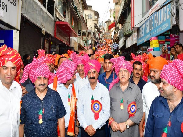 Himachal Pradesh Chief Minister Thakur Sukhvinder Singh Sukhu participates in the procession of International Minjar festival (Photo/ANI)