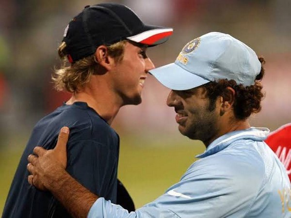 Stuart Broad (left) and Yuvraj Singh (right). (Photo- Yuvraj Singh Twitter)