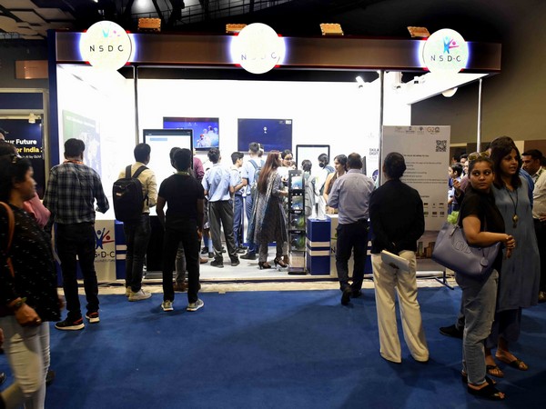 NSDC exhibition at Bharat Mandapam, Pragati Maidan in New Delhi. (Photo/ANI)