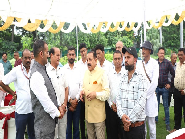 Union Minister of State Dr Jitendra Singh during a two-hours luncheon meeting on Sunday. (Photo/ANI)
