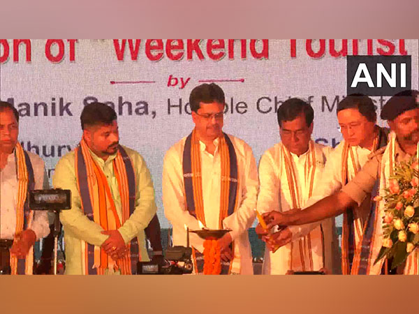 Tripura CM Manik Saha inaugurates 'Weekend Tourist Hub' in Agartala (Photo/ANI)