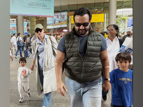 Kareena, Saif and their kids (ANI Photos)