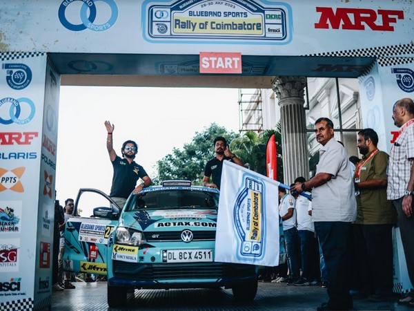 Team Chetan ShivrMotorsports celebrates triumph at Rally of Coimbatore (Image: FMSCI)