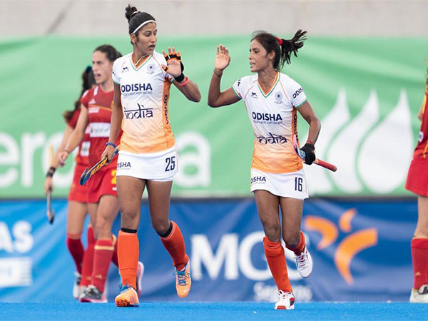 Vandana Katariya celebrates after scoring goal against Spain (Image: HI)