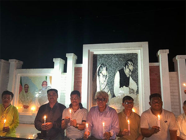 Candlelight vigil to mark 8th anniversary of landmark event of the exchange of enclaves between India and Bangladesh. (Photo/ANI)