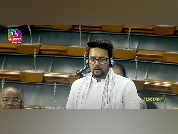 Anurag Thakur in Parliament (Photo/ANI)
