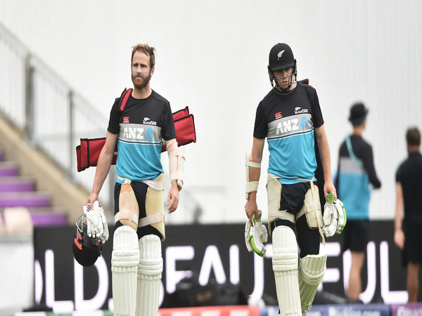 New Zealand captain Kane Williamson with Tom Latham in nets (Image: ICC) 