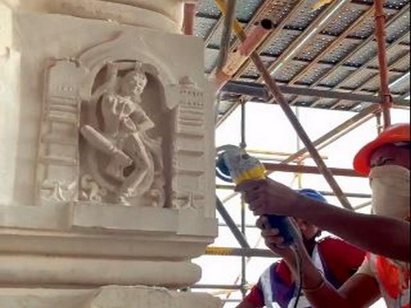 Construction of Ram temple underway (Photo credit/Champat Rai Twitter handle)