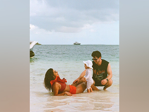 Nick Jonas, Priyanka Chopra and their daughter Malti (Image source: Instagram)