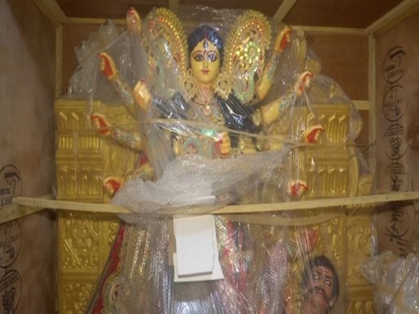 Goddess Durga idols ready to be shipped abroad. (Photo/ANI)