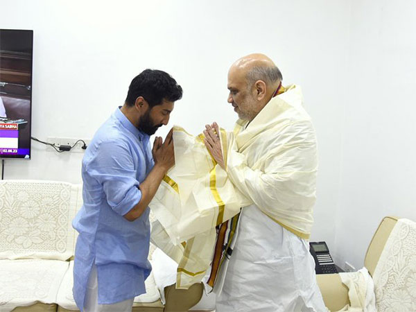Newly appointed BJP national secretary Anil Antony calls on Amit Shah(Photo/ANI)