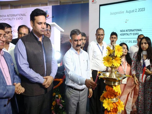 Himachal CM Sukhu participates in 'India International Hospitality Expo' in Greater Noida. (Photo/ANI)