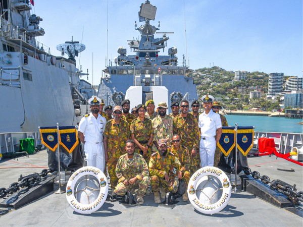 Port calls of INS Sahyadri and INS Kolkata to Port Moresby, Papua New Guinea (Photo/ANI)