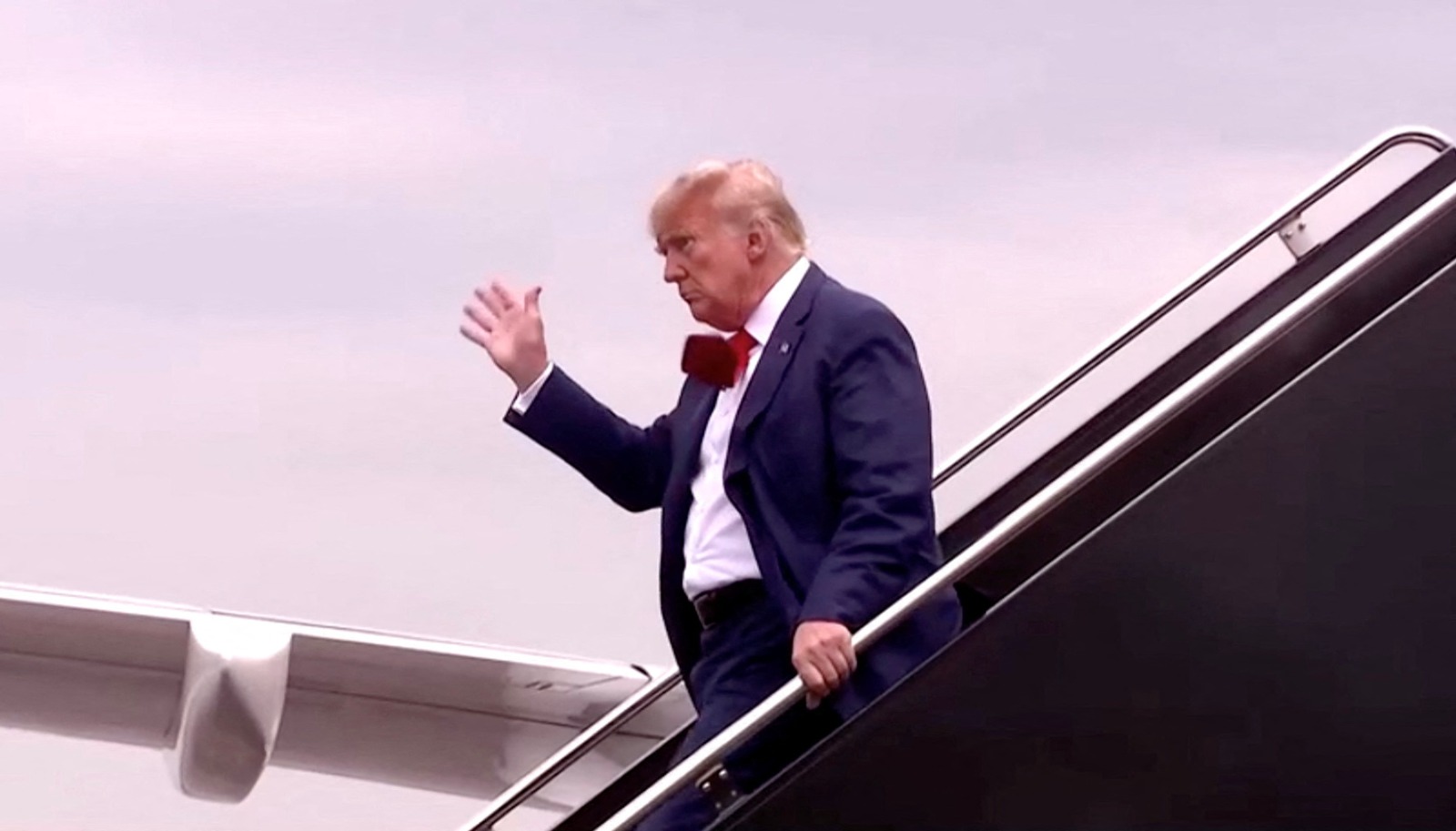 Former US President Donald Trump reached at Reagan Washington National Airport earlier. (Photo/Reuters)