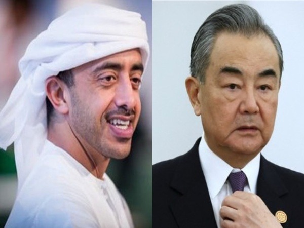 Zayed Al Nahyan, UAE  Foreign Minister with Chinese counterpart Wang Yi (File Photo/ANI)