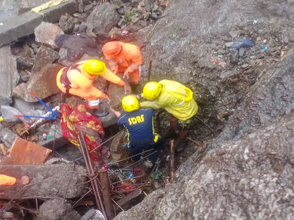 SDRF conducts search operation after landslide in Rudraprayag (Image/ANI)