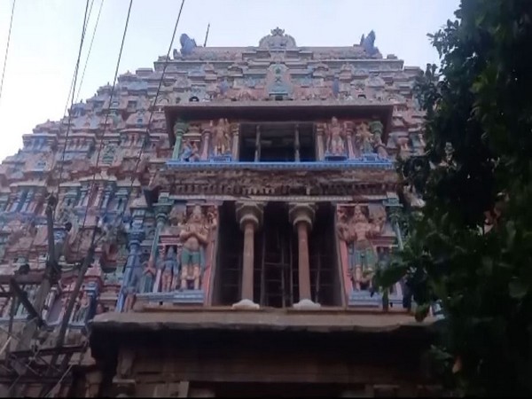 Portion of Sri Ranganathaswamy Temple collapses in Trichy (Image/ANI)