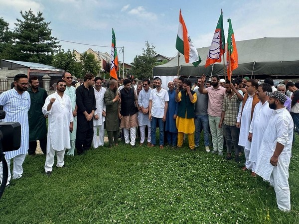 J-K BJP celebrates four years of peace, prosperity marking Article 370 abrogation. (Photo/ANI)