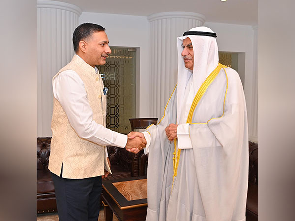 Indian envoy Adarsh Swaika with Speaker of the National Assembly, Ahmed Al-Sadoun (Photo: Twitter @AdarshSwaika1)
