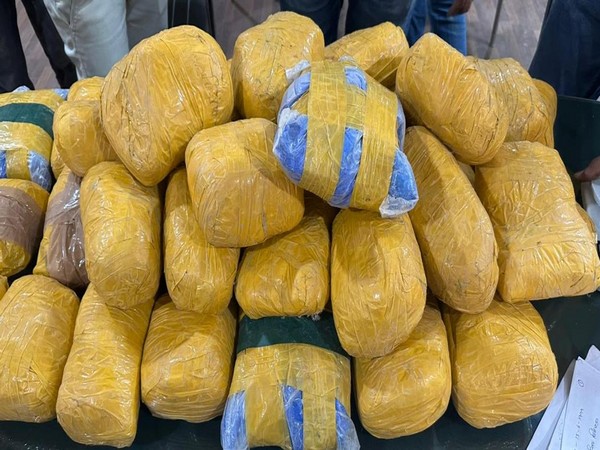 Punjab Police have recovered 77.8Kg heroin. (ANI)