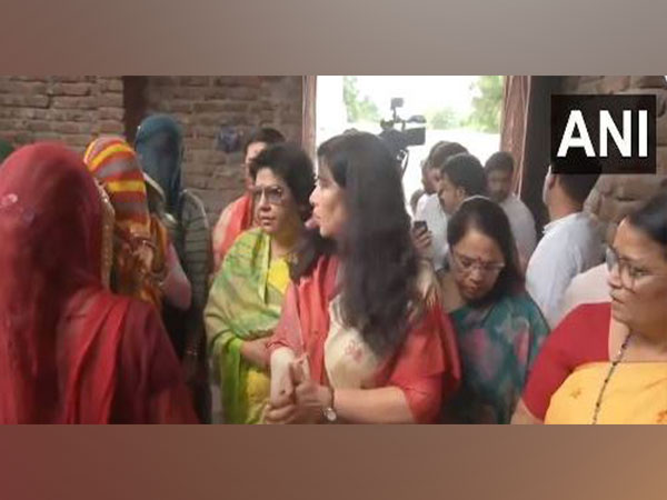 A four-member committee of Bharatiya Janata Party (BJP) women MPs arrives at Rajasthan's Bhilwara (Photo/ANI)