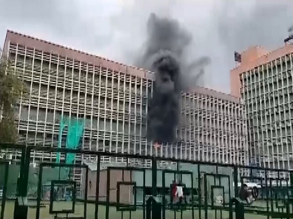 Visual of fire in AIIMS, Delhi. (Photo/ANI)