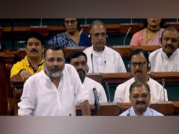 Lok Sabha Member of Parliament Nishikant Dubey (Screengrab of video shared by Nishikant Dubey on Twitter)