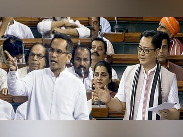 Congress MP Gaurav Gogoi and BJP MP Kiren Rijiju (Photo/ANI)