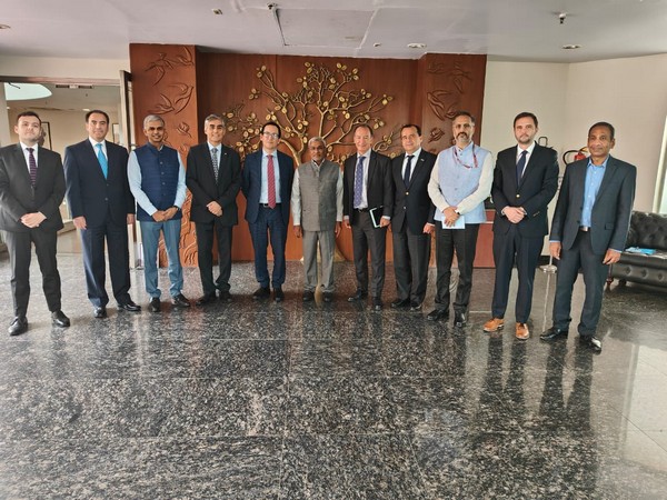 Secretary (ER) Dammu Ravi discusses trade baskets, investment opportunities with a trade delegation led by Chile's Commerce Secretary Sebastián Gómez (Photo Credits: Twitter/@@MEAIndia)