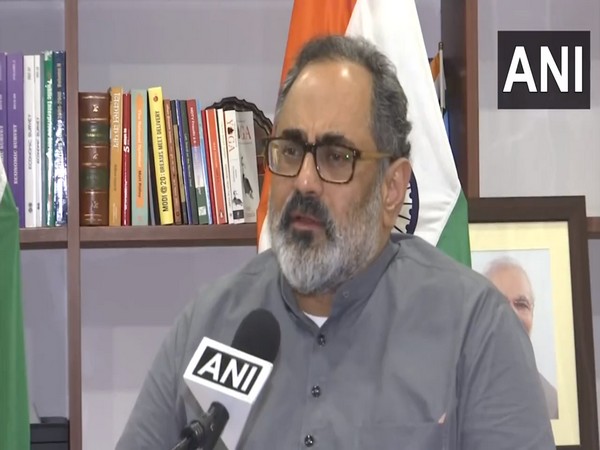 Union Minister of State for Electronics and IT Rajeev Chandrasekhar. (Photo/ANI)