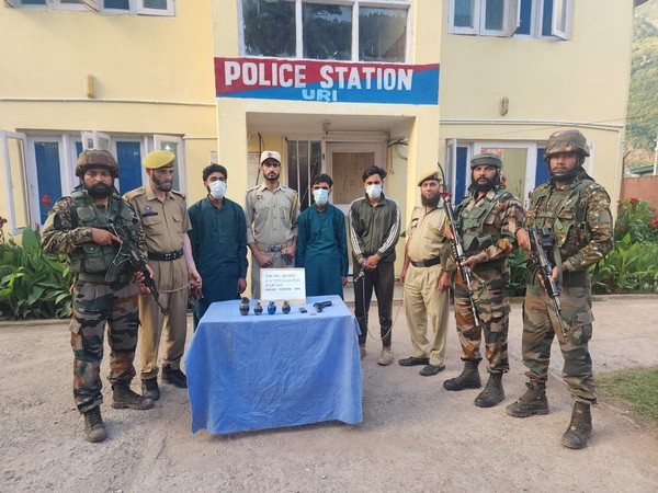 Terror module busted in Baramulla, 3 LeT terrorists arrested. (ANI/photo)