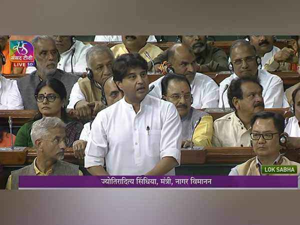 Union Minister Jyotiraditya Scindia (Photo/Sansad TV)