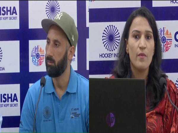 Sardar Singh and Rani Rampal (Photo: ANI)