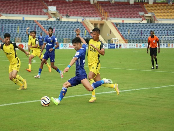 Chennaiyin FC and Hyderabad FC players in action (Photo: AIFF/Durand Cup)