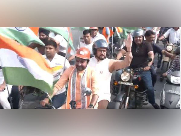 'Har Ghar Tiranga' Bike rally kicked-off ahead of 76th Independence day on August 15 (Photo/ANI)